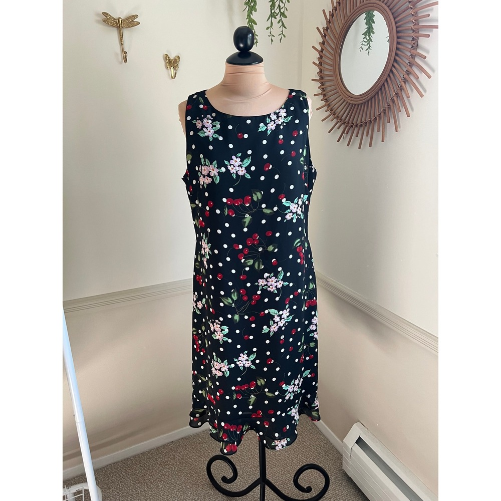 Vintage Ronnie Nicole 90s‎ Cherry Floral Dress